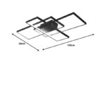 Φωτιστικό οροφής Luxane led μαύρο μέταλλο 105x60x7εκ - Image 2