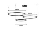 Φωτιστικό οροφής Premele led μαύρο μέταλλο Φ120x150εκ - Image 2