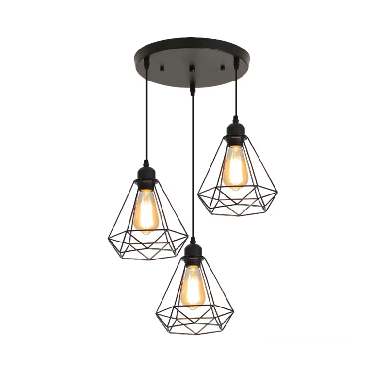 product_pako_342-000065 Φωτιστικό οροφής τρίφωτο Jabrey μαύρο μέταλλο Φ30x25εκ - Image 1