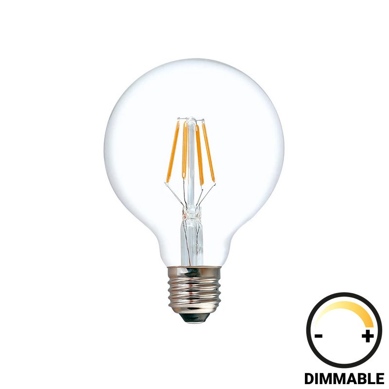 product_pako_342-000071 Λαμπτήρας LED G95 Bulb dimmable 4W E27 2700K 200-220V clear - Image 1