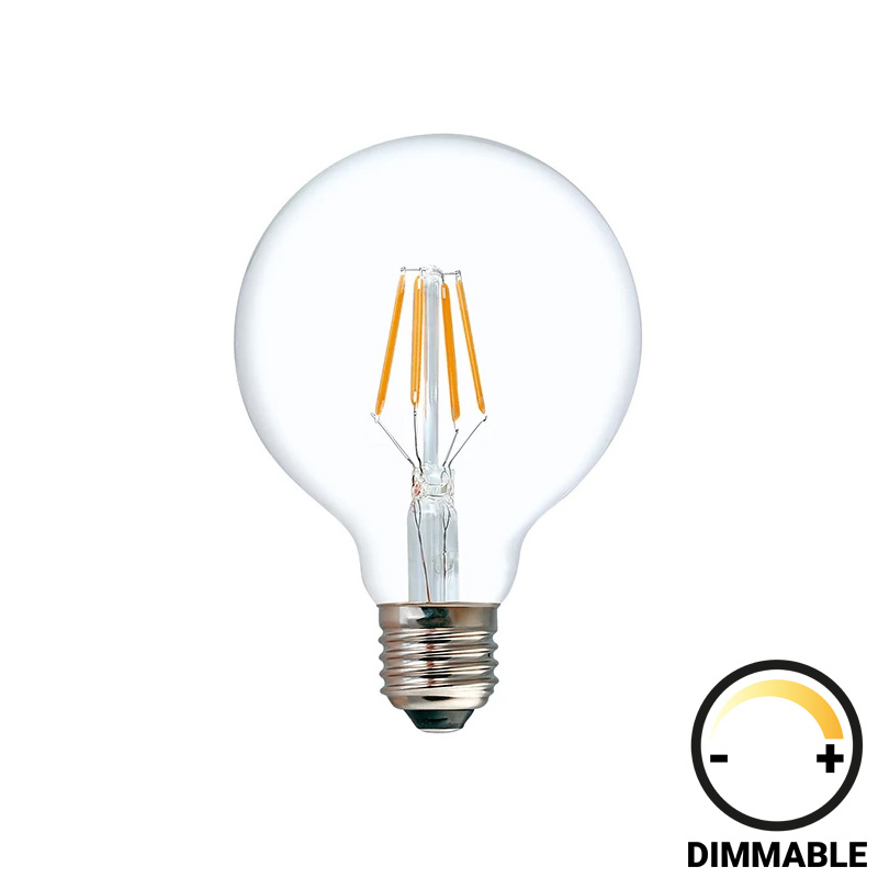 product_pako_342-000075 Λαμπτήρας LED G80 Bulb dimmable 8W E27 2700K clear - Image 1