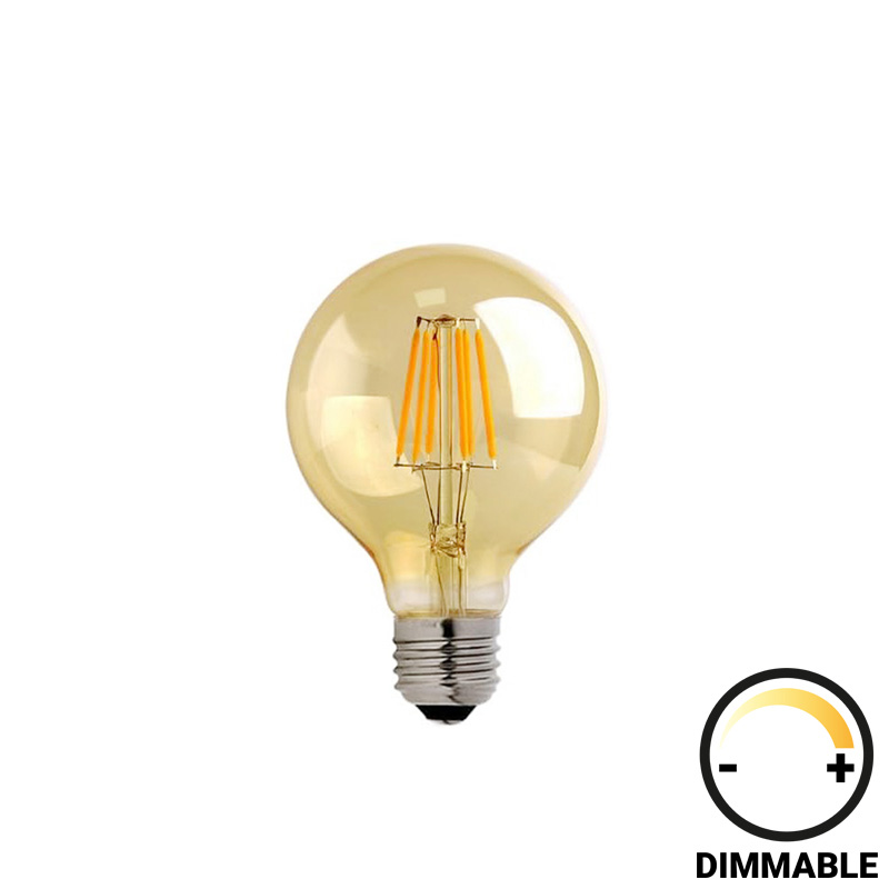 product_pako_342-000076 Λαμπτήρας LED G80 Bulb dimmable 8W E27 2700K amber - Image 1