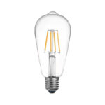 Λαμπτήρας LED ST64 Bulb 4W 3000K E27 2700K clear