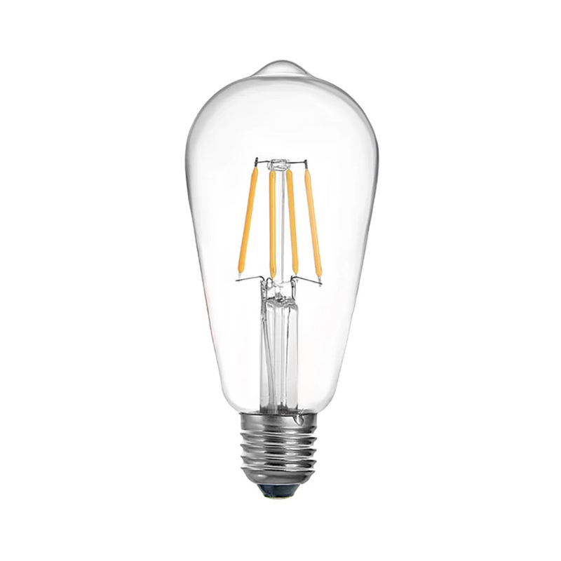 product_pako_342-000077 Λαμπτήρας LED ST64 Bulb 4W 3000K E27 2700K clear - Image 1