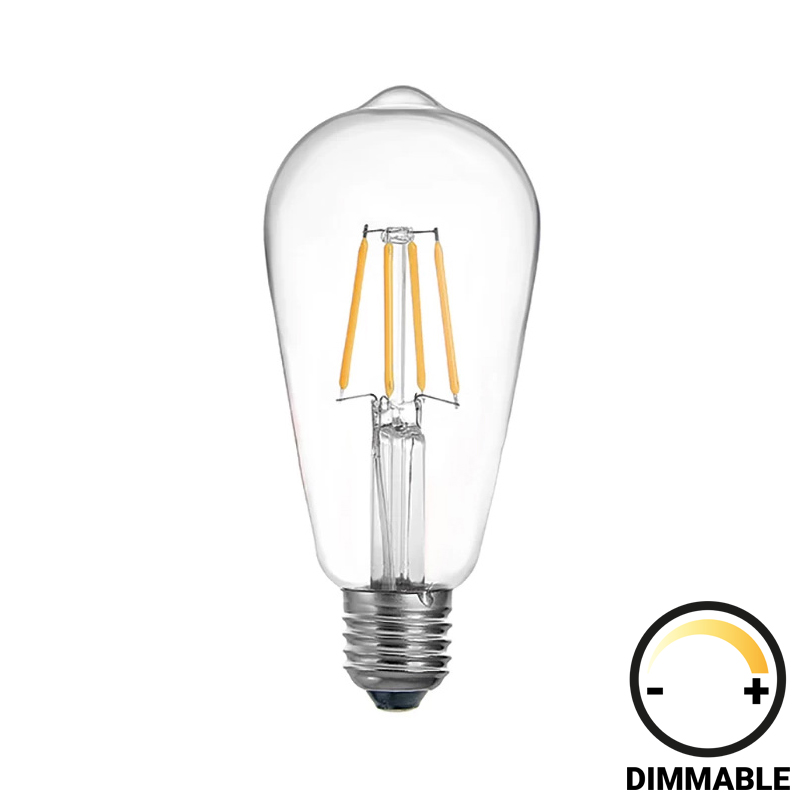 product_pako_342-000079 Λαμπτήρας LED ST64 Bulb dimmable 4W E27 2700K clear - Image 1