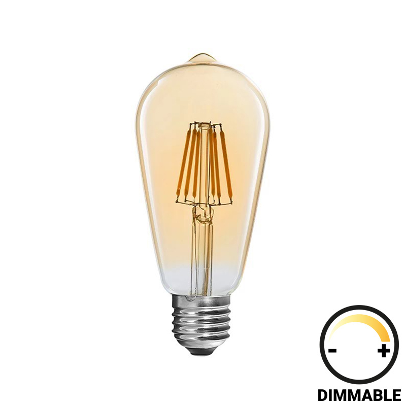 product_pako_342-000080 Λαμπτήρας LED ST64 Bulb dimmable 4W E27 2700K amber - Image 1