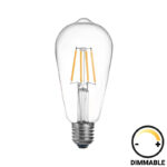Λαμπτήρας LED ST64 Bulb dimmable 8W E27 2700K clear