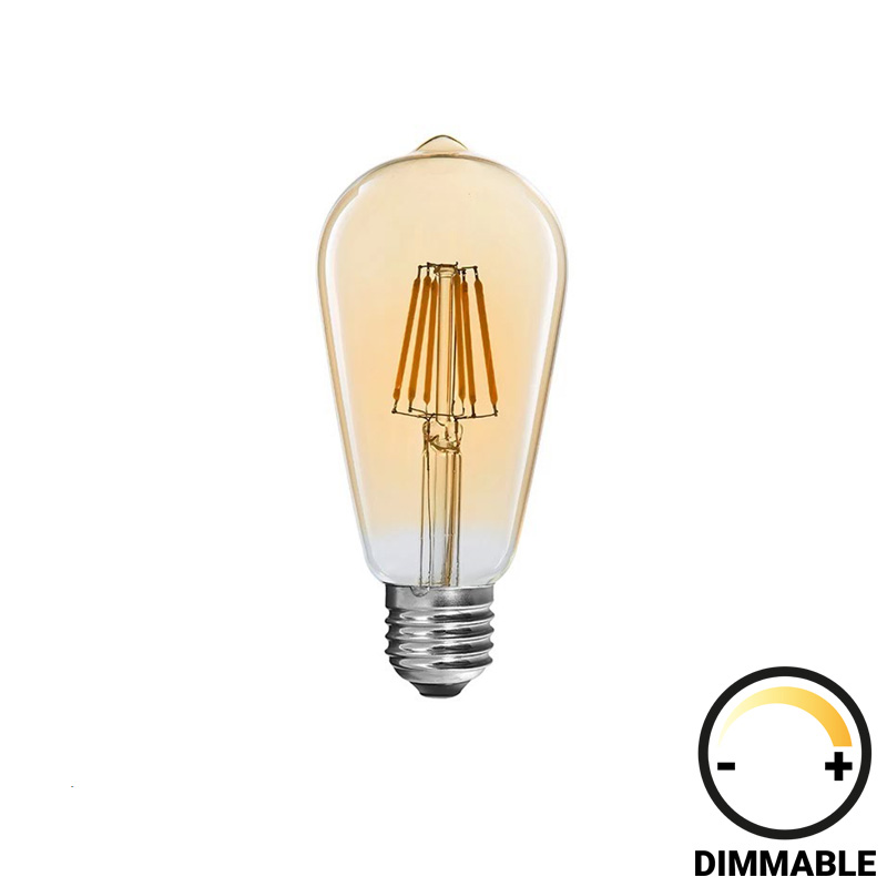 product_pako_342-000082 Λαμπτήρας LED ST64 Bulb dimmable 8W E27 2700K amber - Image 1