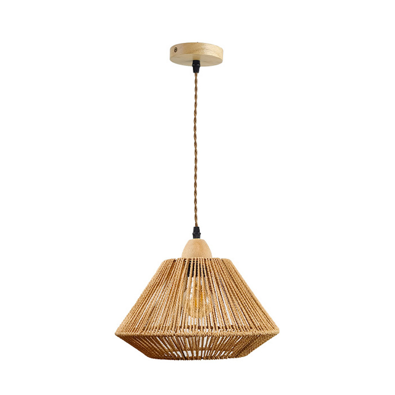 product_pako_342-000088 Φωτιστικό οροφής μονόφωτο Ligua μέταλλο-σχοινί σε φυσική απόχρωση Φ30x22εκ - Image 1