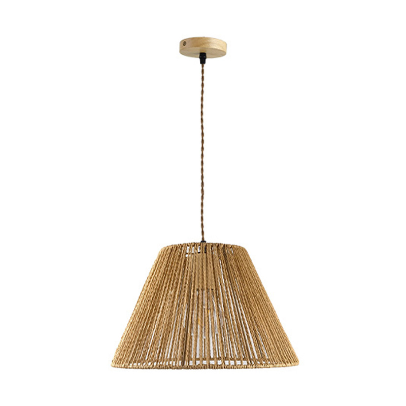 product_pako_342-000090 Φωτιστικό οροφής μονόφωτο Lubuto μέταλλο-σχοινί σε φυσική απόχρωση Φ34.5x23εκ - Image 1