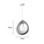 Φωτιστικό οροφής led Ferclyn E27 ps σε ανοιχτό γκρι 32x24x35εκ - Image 3