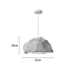 Φωτιστικό οροφής led Gkery E27 ps λευκό Φ52x30εκ - Image 3