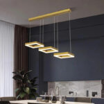 Φωτιστικό οροφής τρίφωτο Benor led μέταλλο χρυσό 70x20x15εκ - Image 2