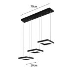 Φωτιστικό οροφής τρίφωτο Benor led μέταλλο μαύρο 70x20x15εκ - Image 3