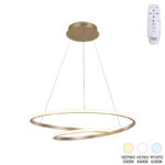 Φωτιστικό οροφής Rexon led μέταλλο χρυσό Φ49x12εκ