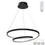 Φωτιστικό οροφής Rexon led μέταλλο μαύρο Φ49x12εκ
