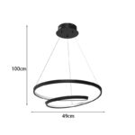 Φωτιστικό οροφής Rexon led μέταλλο μαύρο Φ49x12εκ - Image 3