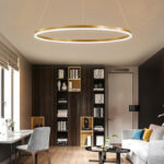 Φωτιστικό οροφής Nebrian led μέταλλο χρυσό Φ60x15εκ - Image 2
