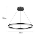 Φωτιστικό οροφής Nebrian led μέταλλο χρυσό Φ60x15εκ - Image 3