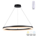 Φωτιστικό οροφής Nebrian led μέταλλο μαύρο Φ60x15εκ