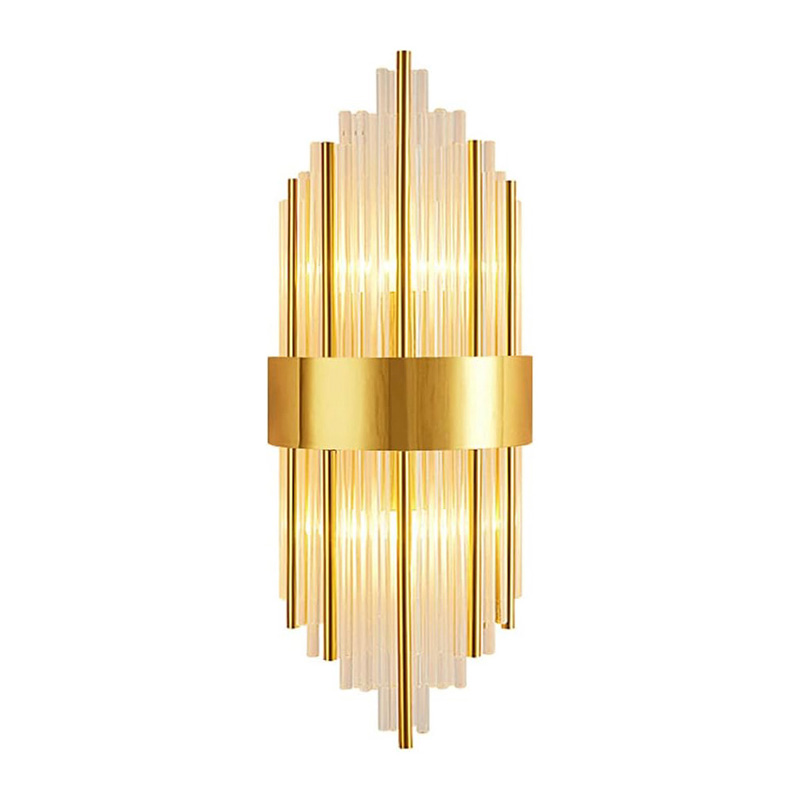 product_pako_342-000121 Φωτιστικό τοίχου-απλίκα Fenzy E14 μέταλλο χρυσό-λευκό Φ20x60εκ - Image 1