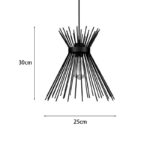 Φωτιστικό οροφής Candle I E27 μέταλλο μαύρο Φ25x30εκ - Image 3
