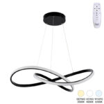 Φωτιστικό οροφής Artisun led μέταλλο μαύρο Φ56x100εκ