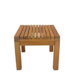 Τραπεζάκι ξαπλώστρας Poly teak ξύλο σε φυσική απόχρωση 35x35x30εκ - Image 4