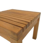 Τραπεζάκι ξαπλώστρας Poly teak ξύλο σε φυσική απόχρωση 35x35x30εκ - Image 5