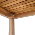 Τραπεζάκι ξαπλώστρας Poly teak ξύλο σε φυσική απόχρωση 35x35x30εκ - Image 6