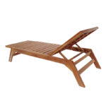 Ξαπλώστρα Melop teak ξύλο σε φυσική απόχρωση 200x70x35εκ - Image 3