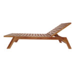 Ξαπλώστρα Melop teak ξύλο σε φυσική απόχρωση 200x70x35εκ - Image 4