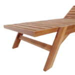 Ξαπλώστρα Melop teak ξύλο σε φυσική απόχρωση 200x70x35εκ - Image 8