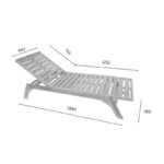 Ξαπλώστρα Melop teak ξύλο σε φυσική απόχρωση 200x70x35εκ - Image 9