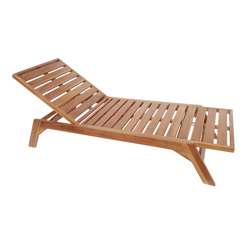 product_pako_343-000014 Ξαπλώστρα Melop teak ξύλο σε φυσική απόχρωση 200x70x35εκ - Image 1