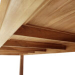 Τραπέζι Pablo teak ξύλο σε φυσική απόχρωση 300x100x76εκ - Image 5