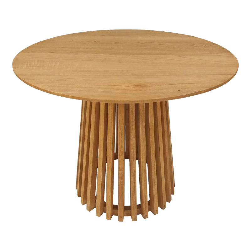 product_pako_343-000020 Τραπέζι Kenda mindi ξύλο σε φυσική απόχρωση Φ80x75εκ - Image 1