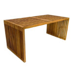 Τραπέζι σαλονιού Marlin teak ξύλο σε φυσική απόχρωση 100x50x45εκ - Image 2