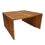 Τραπέζι Tinnie I σετ 2τεμ teak ξύλο σε φυσική απόχρωση - Image 3
