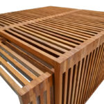 Τραπέζι Tinnie I σετ 2τεμ teak ξύλο σε φυσική απόχρωση - Image 7