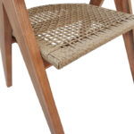 Πολυθρόνα Wolly teak ξύλο και pe σχοινί σε φυσική απόχρωση 60x60x76εκ - Image 8