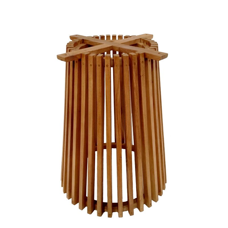 product_pako_343-000032 Βάση τραπεζιού εσωτερικού χώρου Galy mindi ξύλο σε φυσική απόχρωση Φ60x75εκ - Image 1