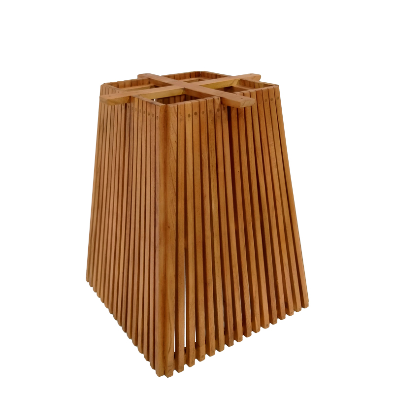 product_pako_343-000033 Βάση τραπεζιού εσωτερικού χώρου Darius mindi ξύλο σε φυσική απόχρωση 60x60x75εκ - Image 1