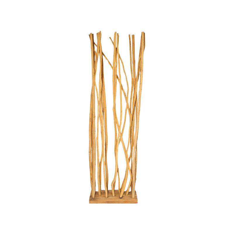 product_pako_343-000085 Διακοσμητικό δαπέδου Barbin teak-suar ξύλο σε φυσική απόχρωση 60x25x200εκ - Image 1