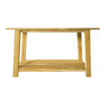 Κονσόλα Decoza teak ξύλο σε φυσική απόχρωση 140x40x80εκ - Image 2