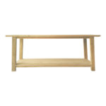 Κονσόλα Decoza teak ξύλο σε φυσική απόχρωση 200x40x80εκ - Image 2