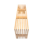 Παγκάκι Zen teak ξύλο σε φυσική απόχρωση 140x35x48εκ - Image 3
