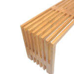 Παγκάκι Zen teak ξύλο σε φυσική απόχρωση 140x35x48εκ - Image 4
