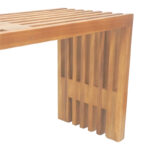 Παγκάκι Zen teak ξύλο σε φυσική απόχρωση 140x35x48εκ - Image 5