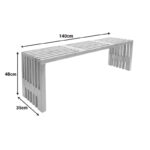 Παγκάκι Zen teak ξύλο σε φυσική απόχρωση 140x35x48εκ - Image 6
